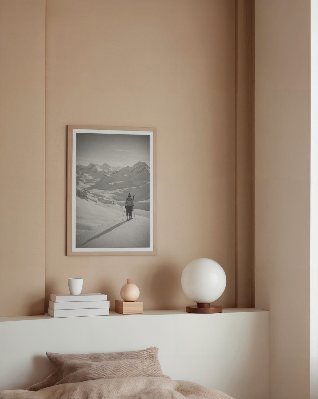 Solitary Skier in the Alps Poster