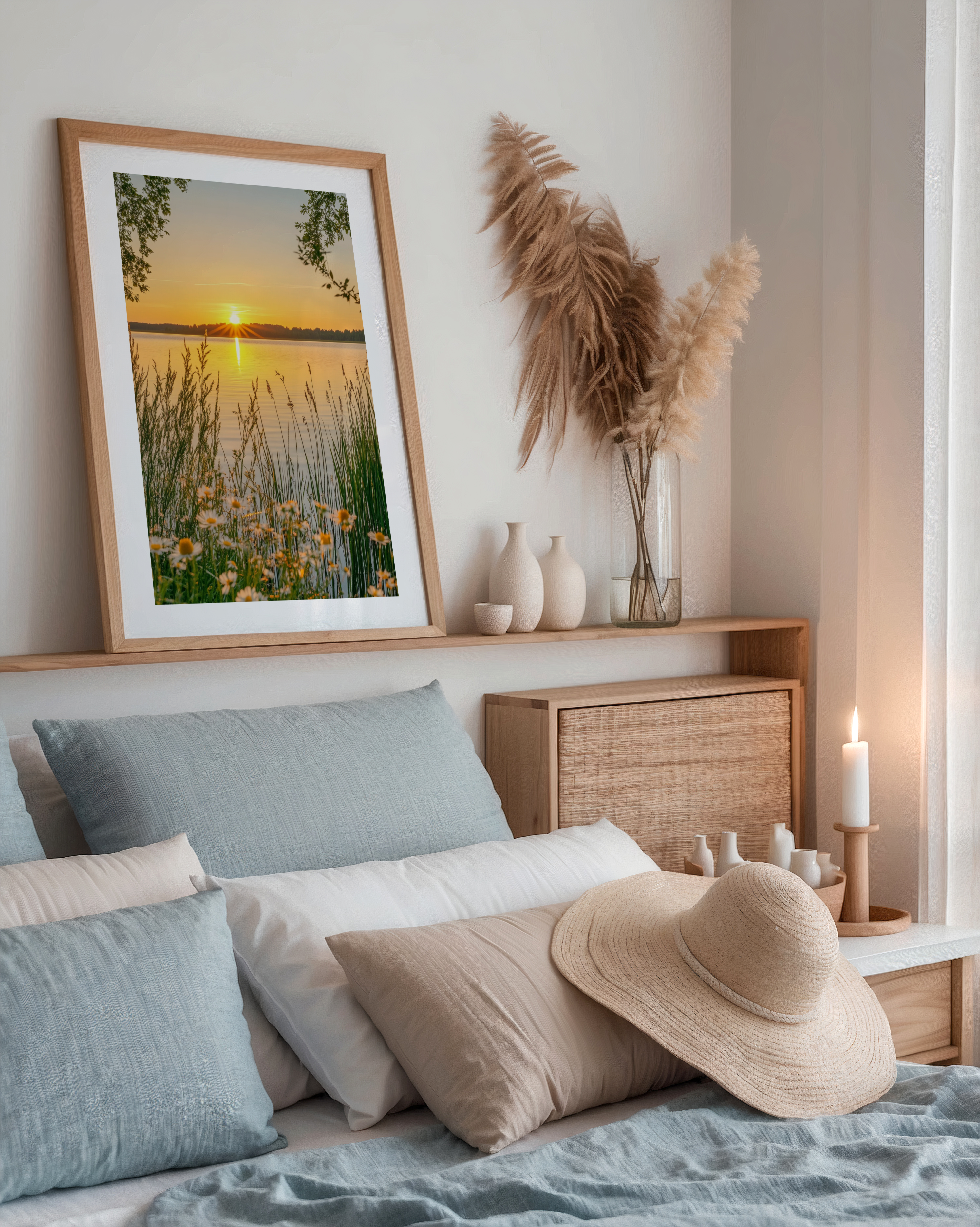 Golden Hour By The Lake Poster