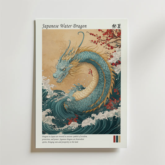 Dragon Of Prosperity Waves Poster
