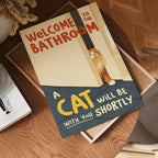 Bathroom Waiting Cat Poster