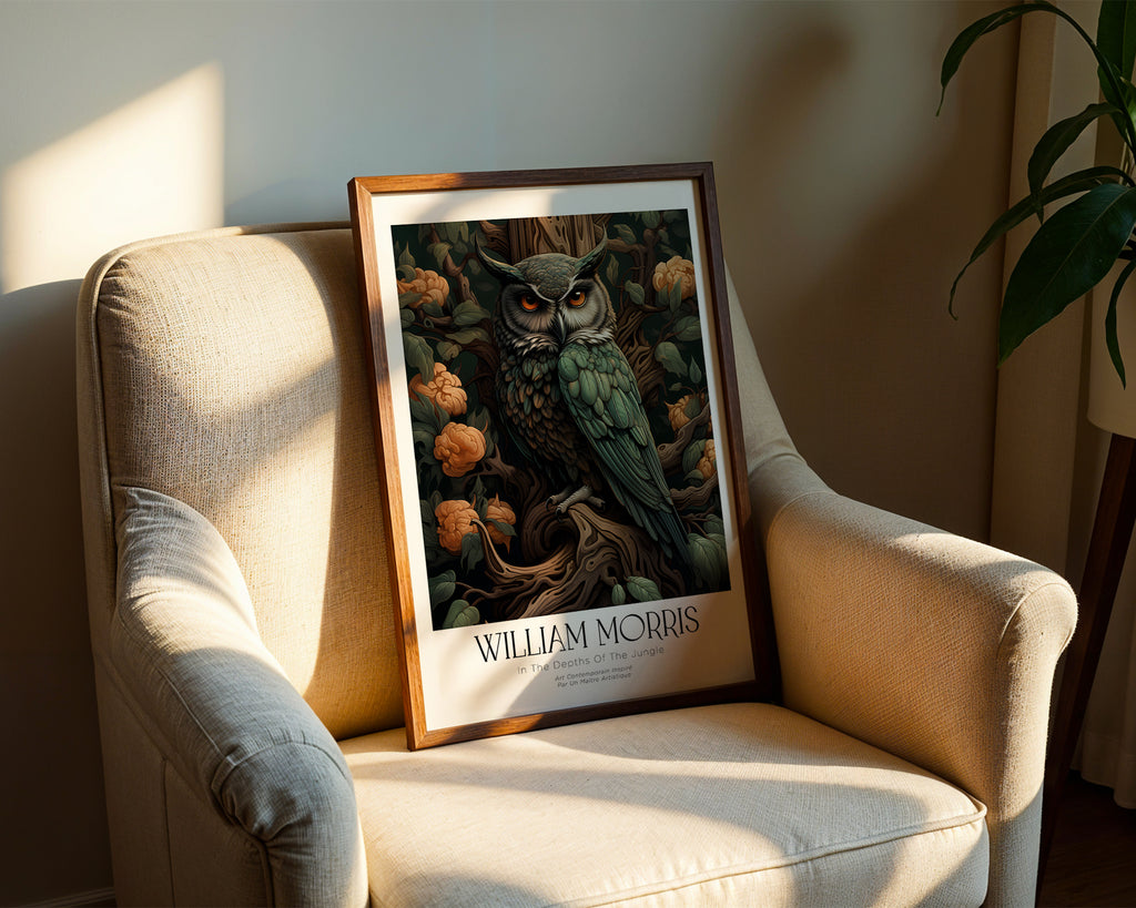 William Morris Forest Owl Poster – poster på vägg inredning