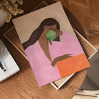 Woman With Apple Poster