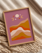 Desert Moonscape Poster