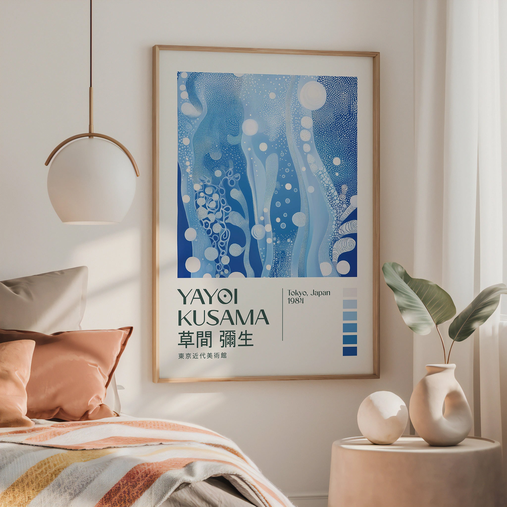 Yayoi Kusama Blue Infinite Flow Poster