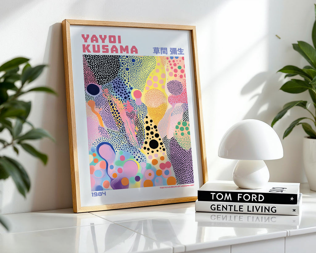 Yayoi Kusama Colorful Dots Poster – poster väggdekoration