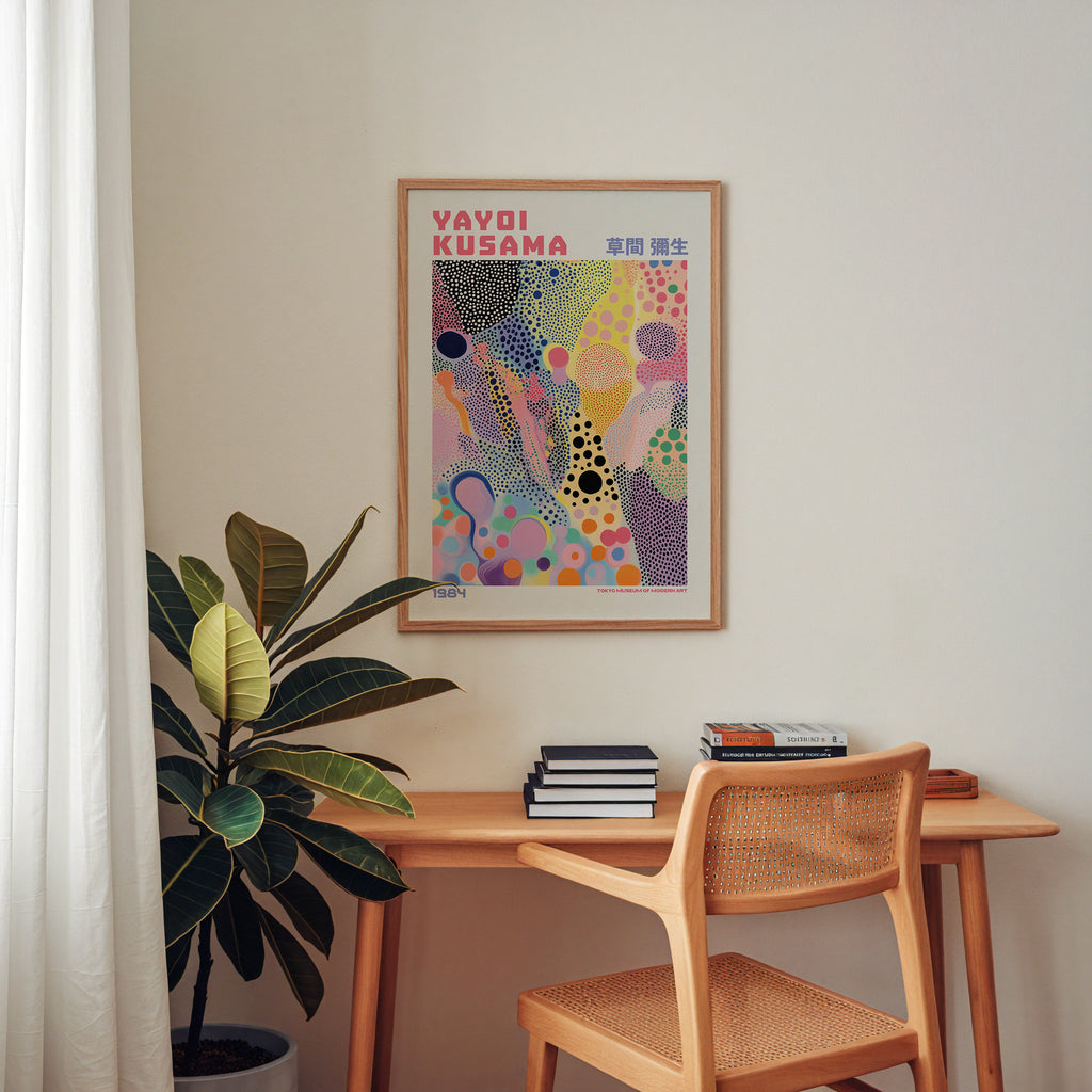 Yayoi Kusama Colorful Dots Poster – poster på vägg inredning