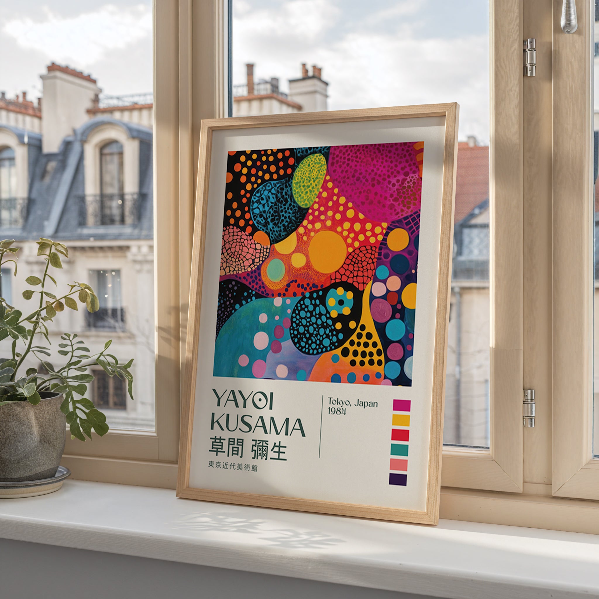 Yayoi Kusama Cosmic Polka Universe Poster