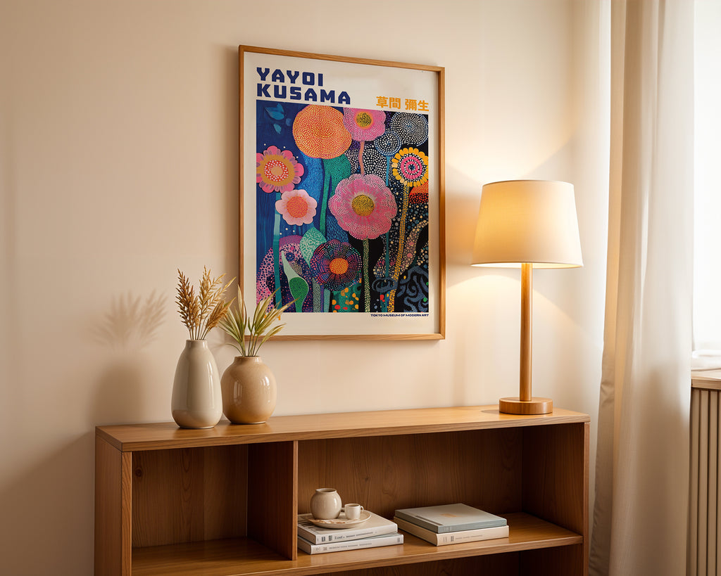 Yayoi Kusama Floral Infinity Poster
