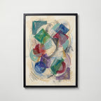 Abstract Shapes Poster – svart ram