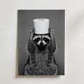 Bathroom Raccoon Poster – canvas utan passepartout