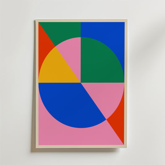 Bauhaus Geometric Balance Poster