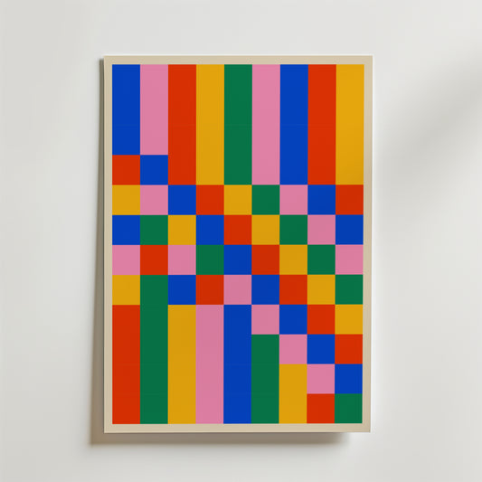 Bauhaus Color Grid Poster