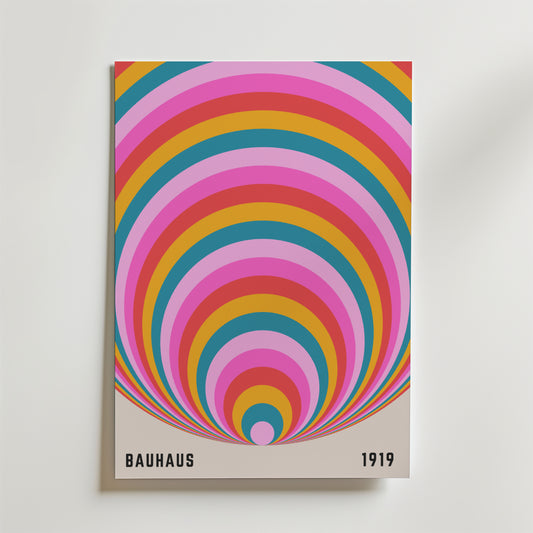 Bauhaus Color Arch Poster