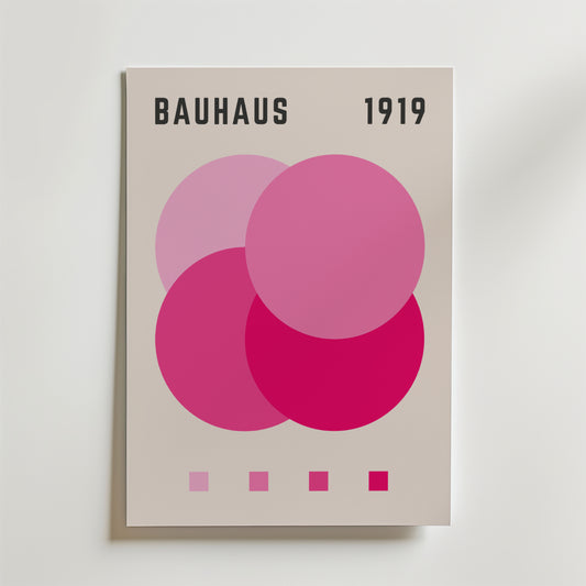 Bauhaus Rosa Komposition Poster