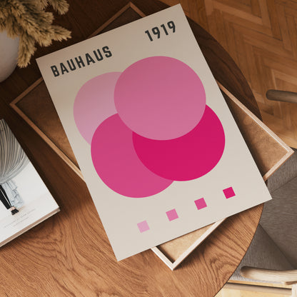 Bauhaus Rosa Komposition Poster