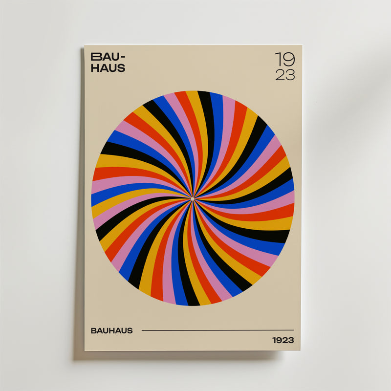 Bauhaus Spiral Poster