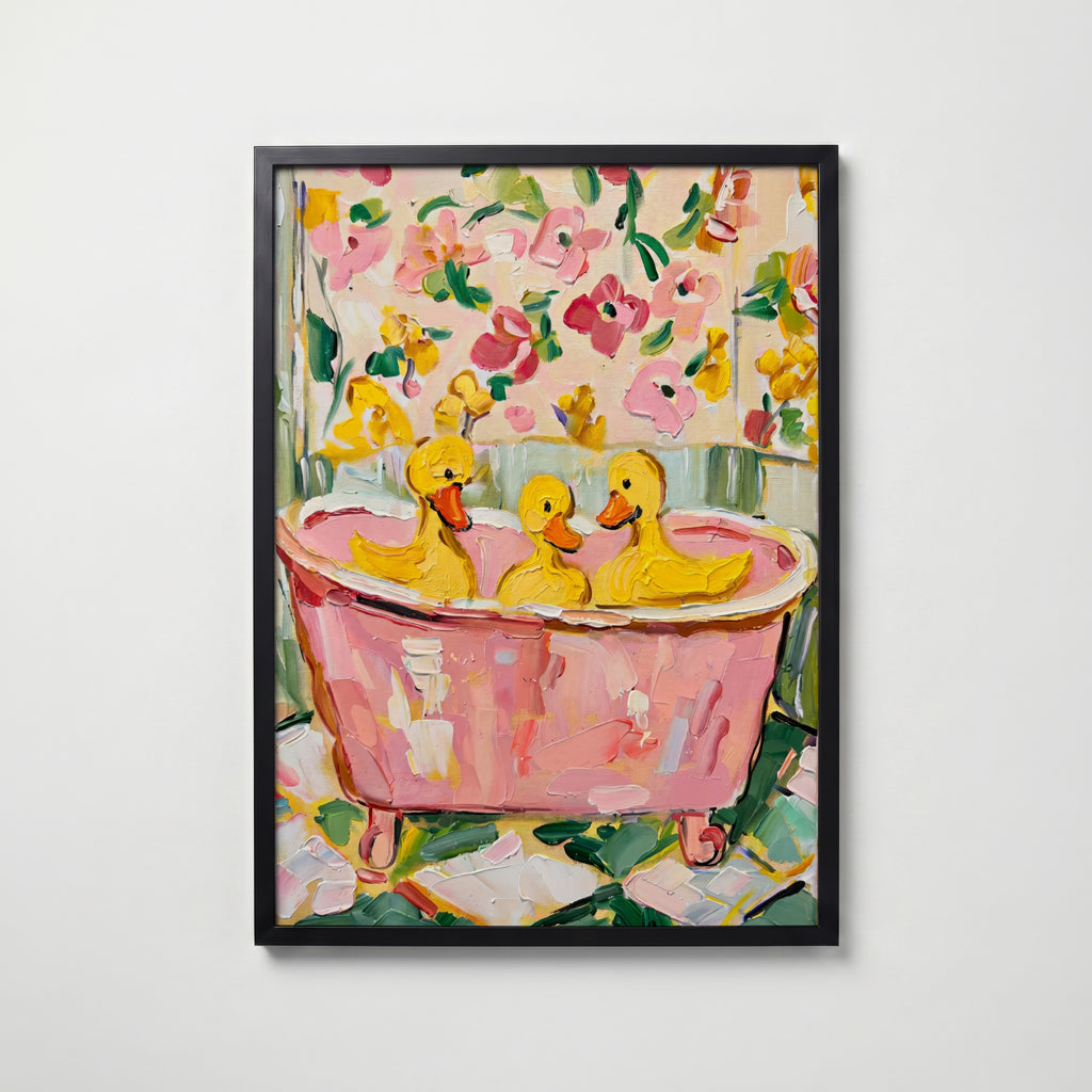 Bubble Bath Ducks Poster