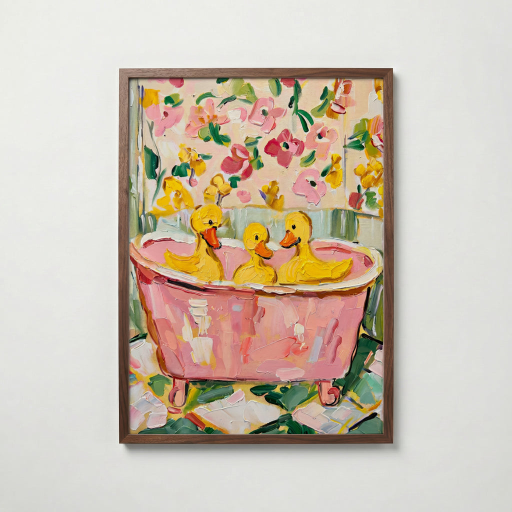 Bubble Bath Ducks Poster