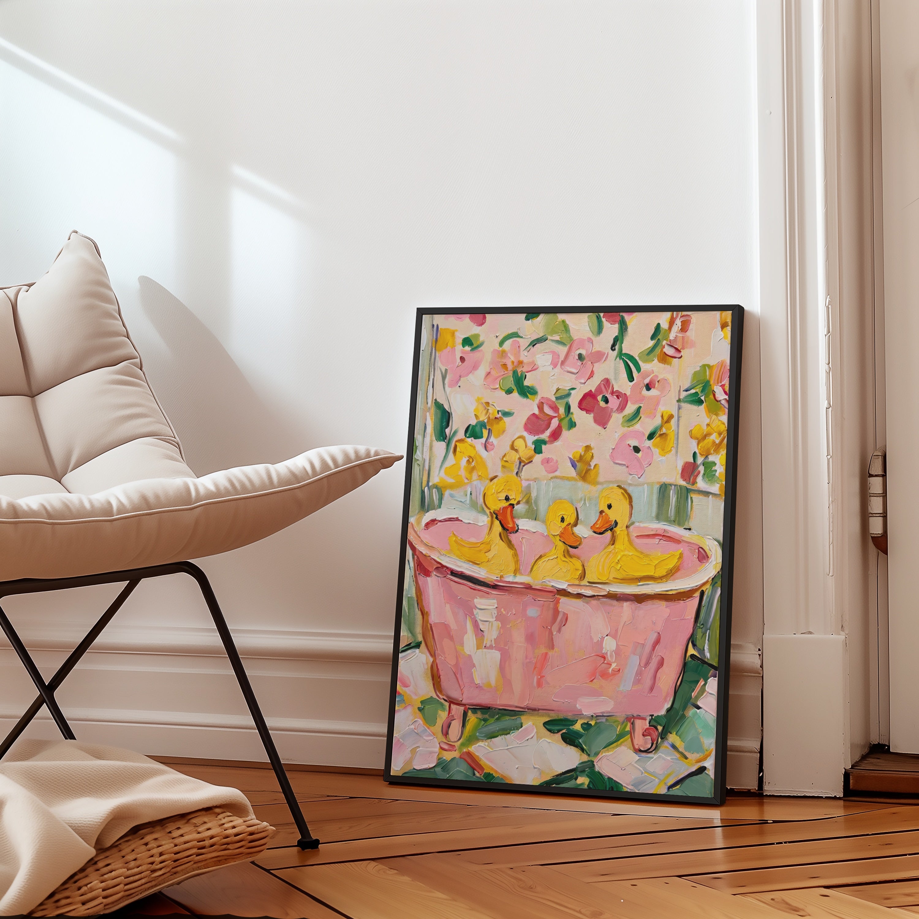 Bubble Bath Ducks Poster