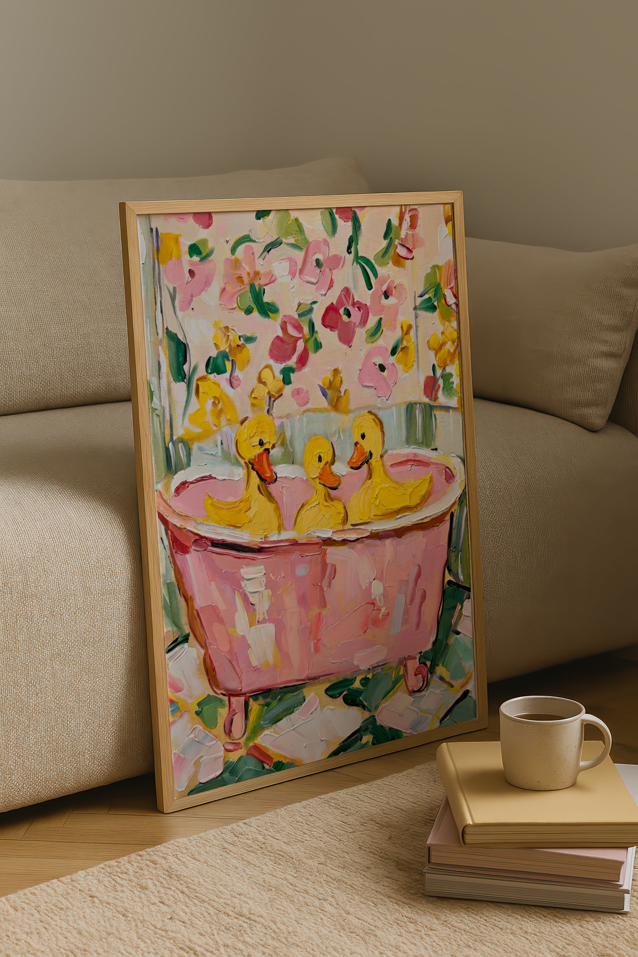 Bubble Bath Ducks Poster