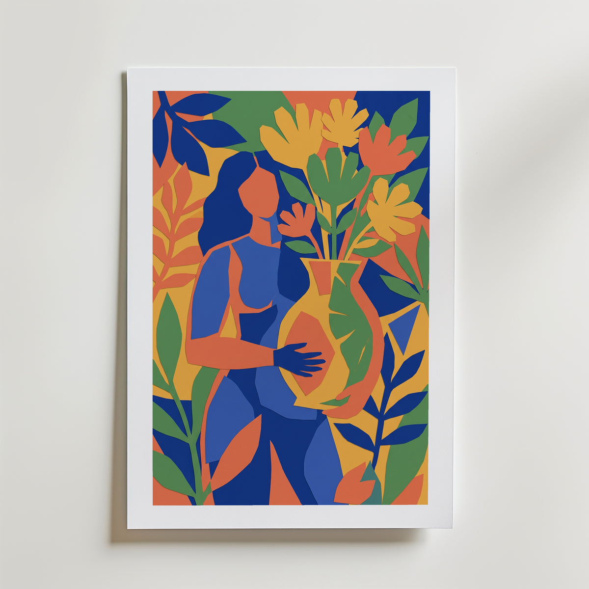 Bloom Figure Poster – med passepartout