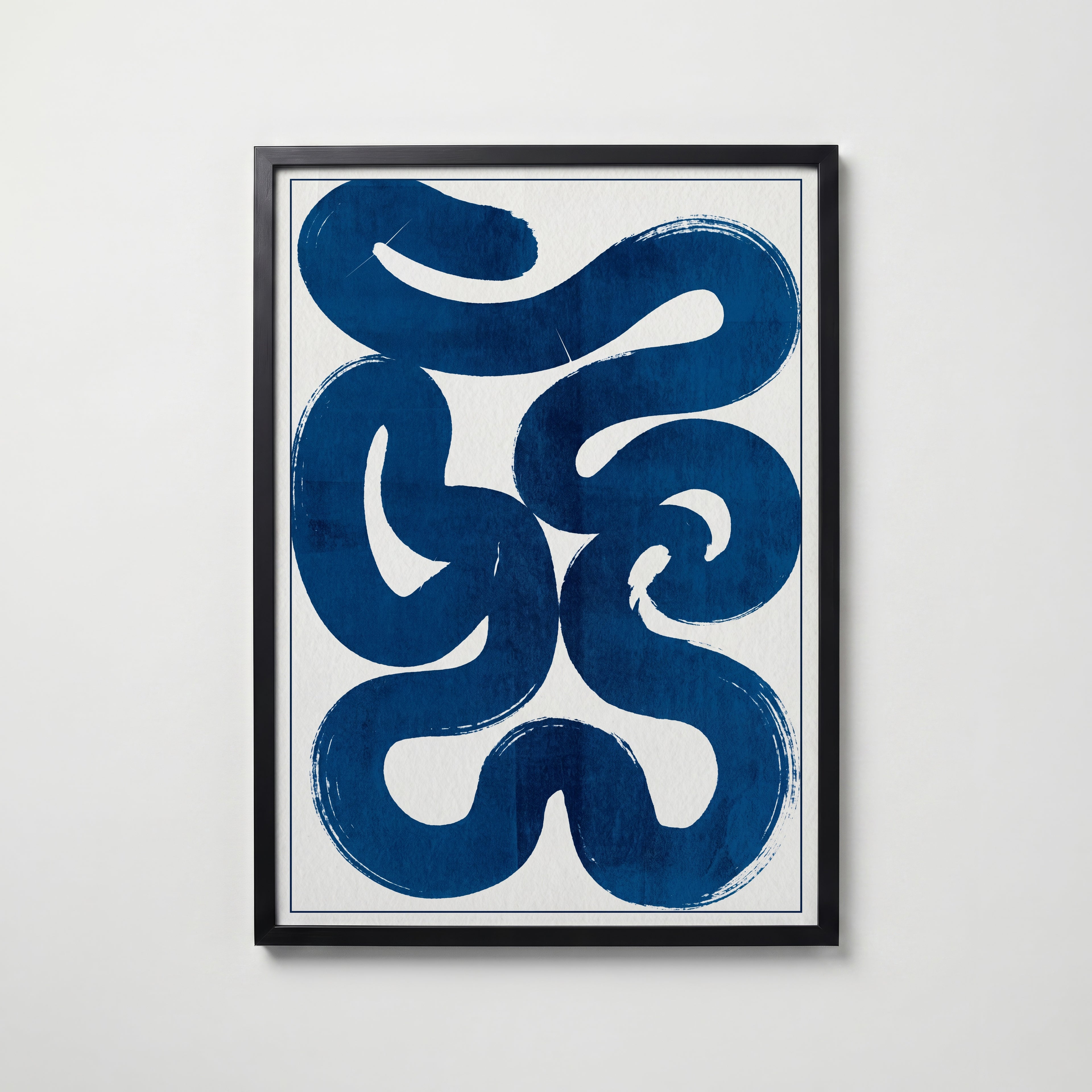 Blue Current Poster i svart ram, tryckt i Sverige