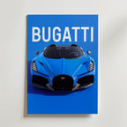 Bugatti Blue Icon Poster