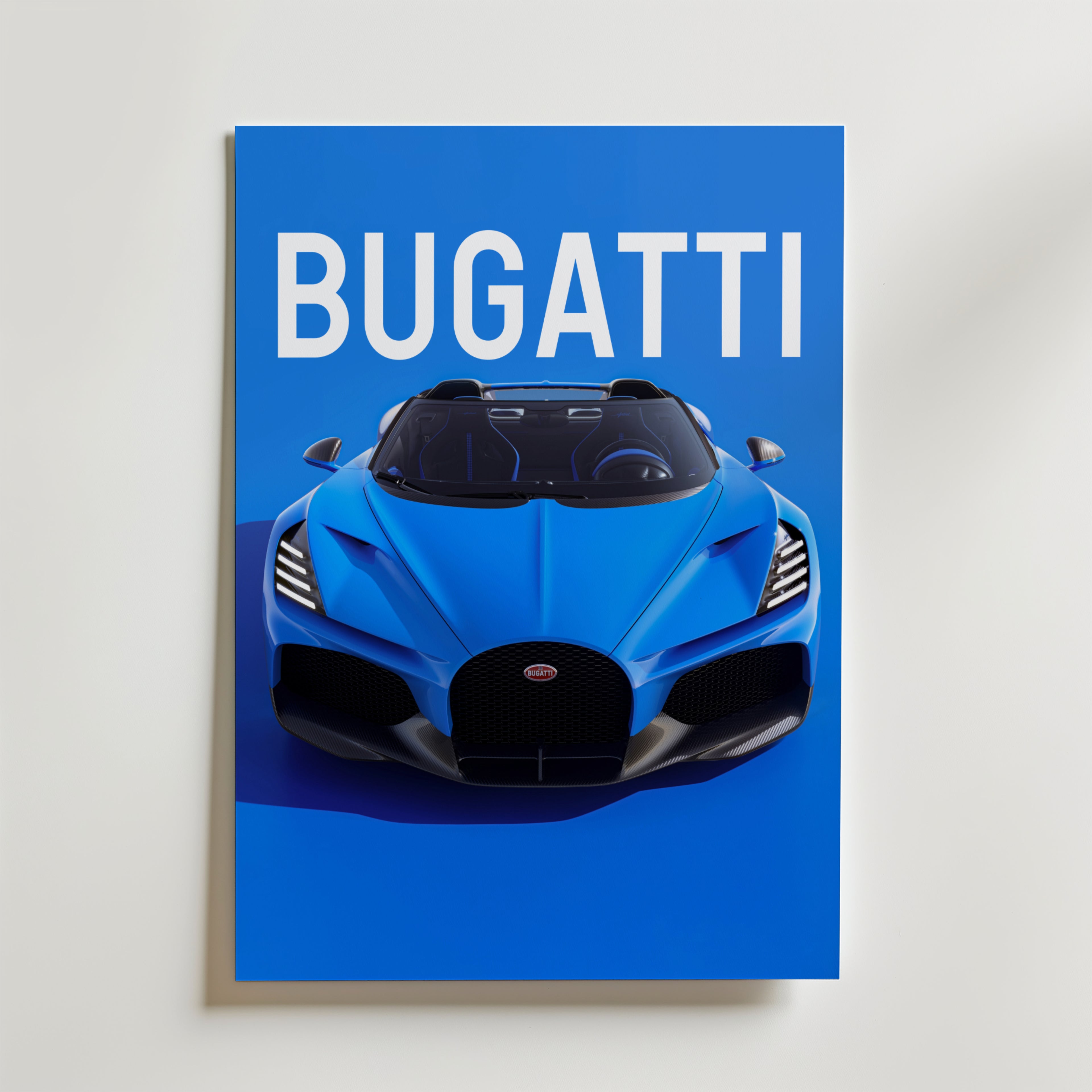 Bugatti Blue Icon Poster