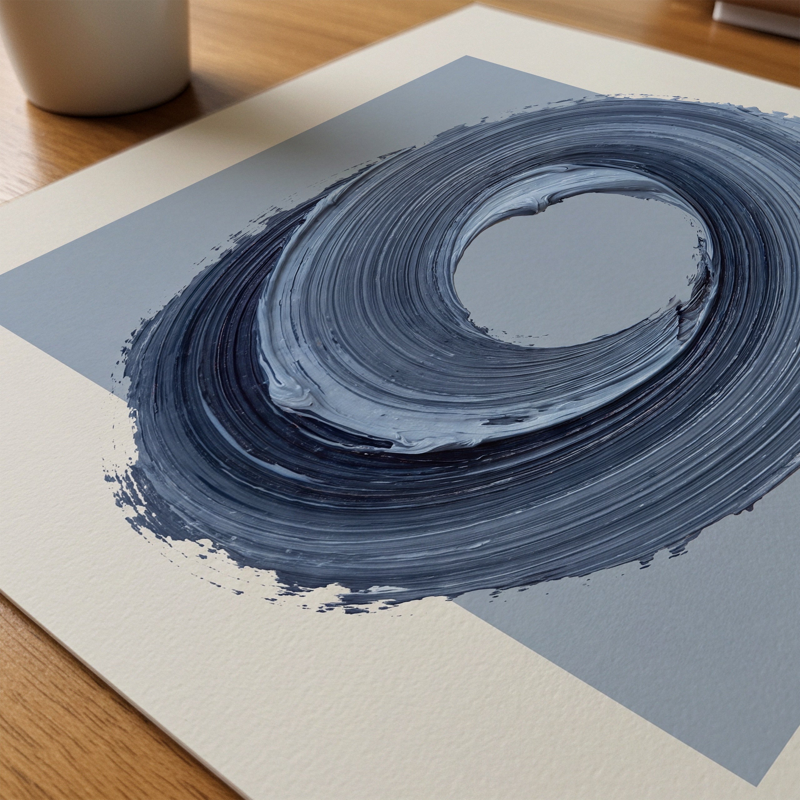 Cerulean Loop Poster – närbild på papper
