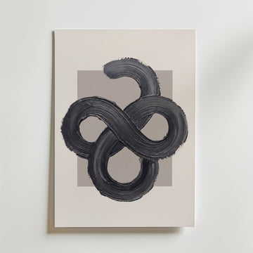 Charcoal Infinity Poster – canvas utan passepartout