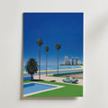 Hiroshi Nagai Coastal City Drive Poster utan passepartout