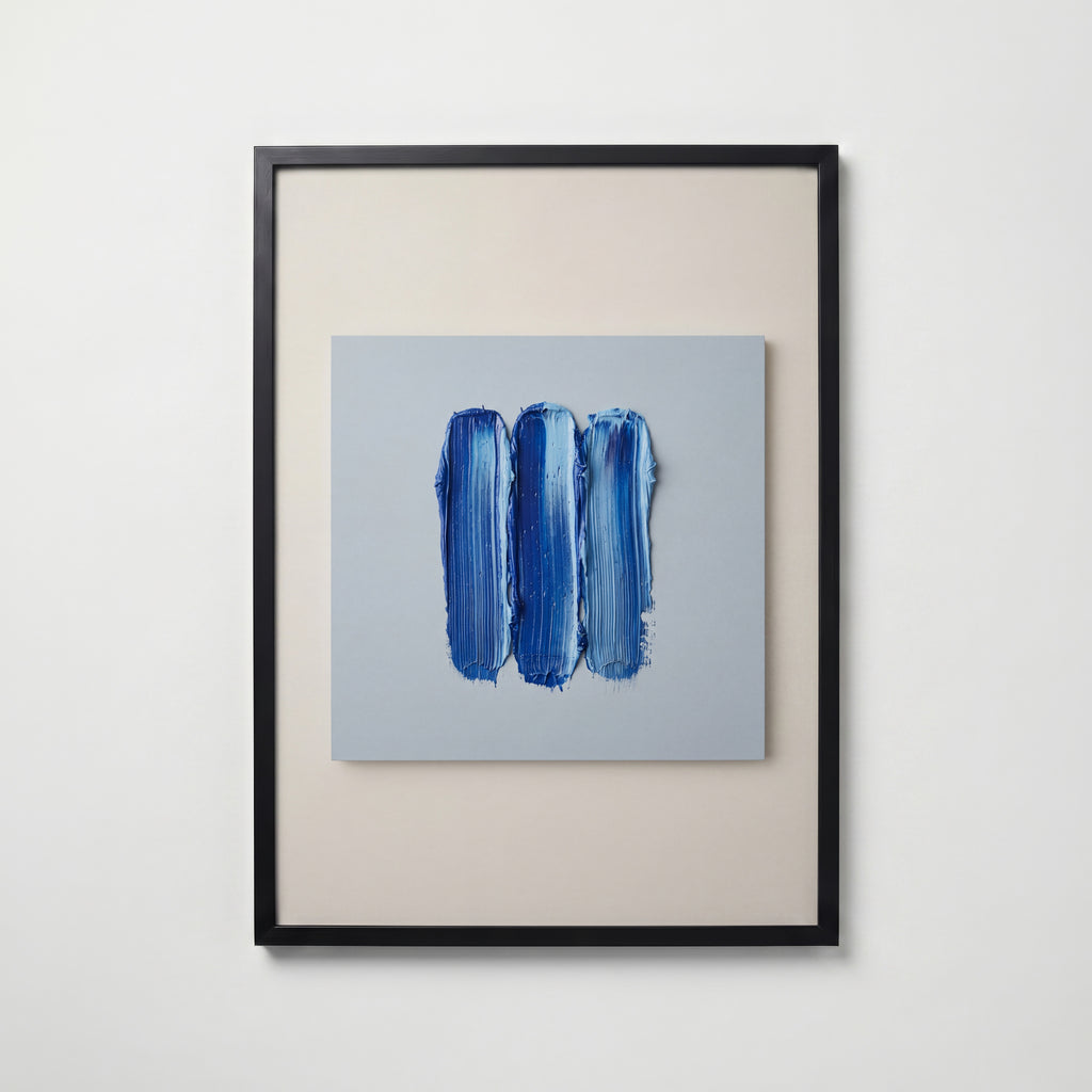 Cobalt Bands Poster – svart ram