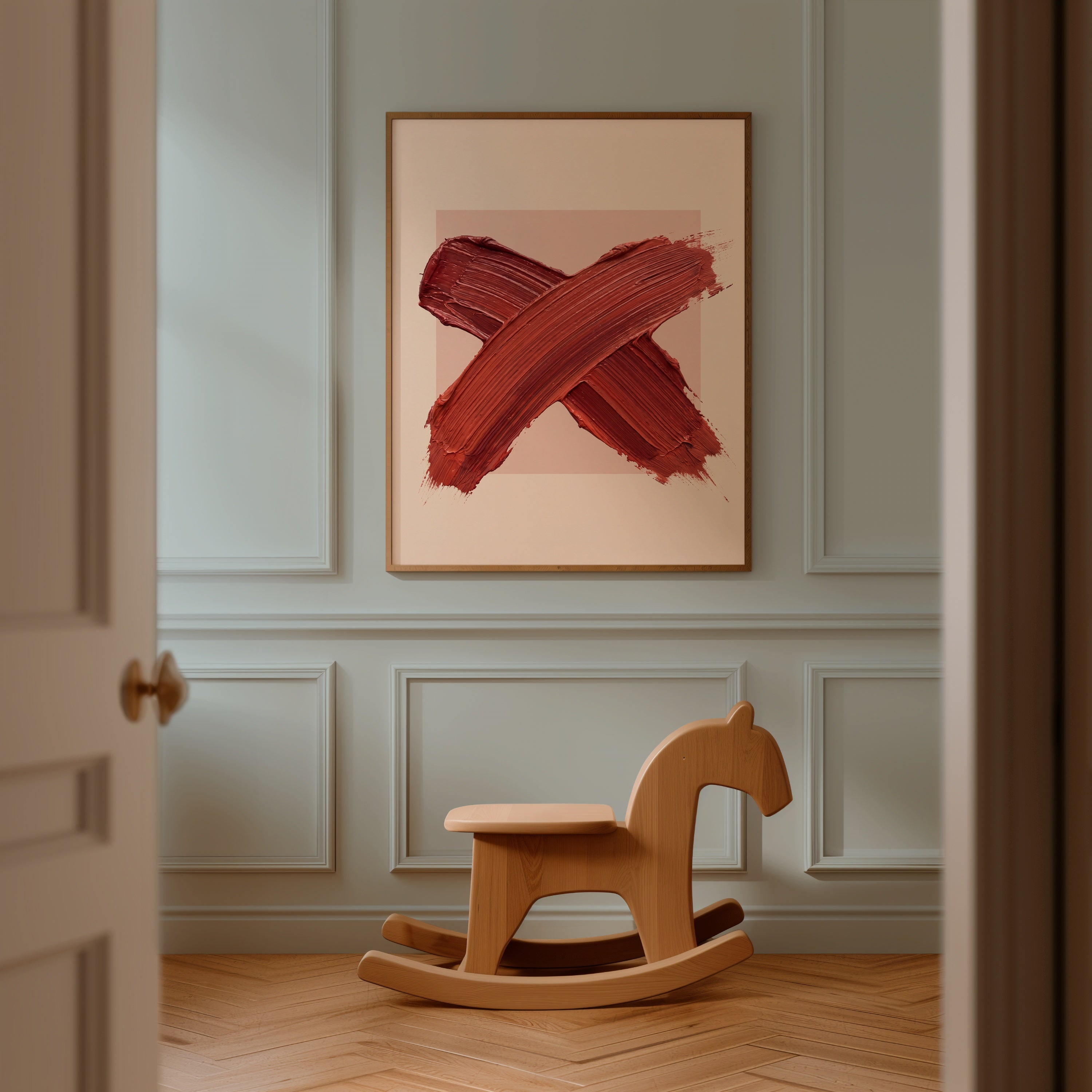 Crimson Cross Poster – i rum 5