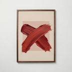 Crimson Cross Poster – valnötsram