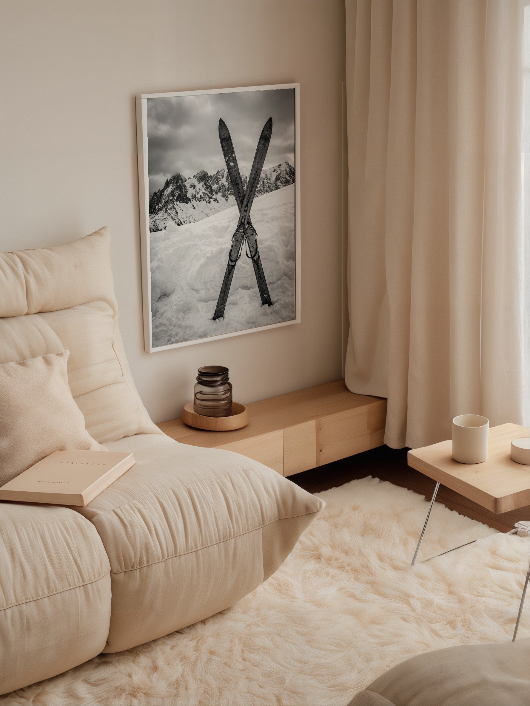 Crossed Skis Poster – i rum 1