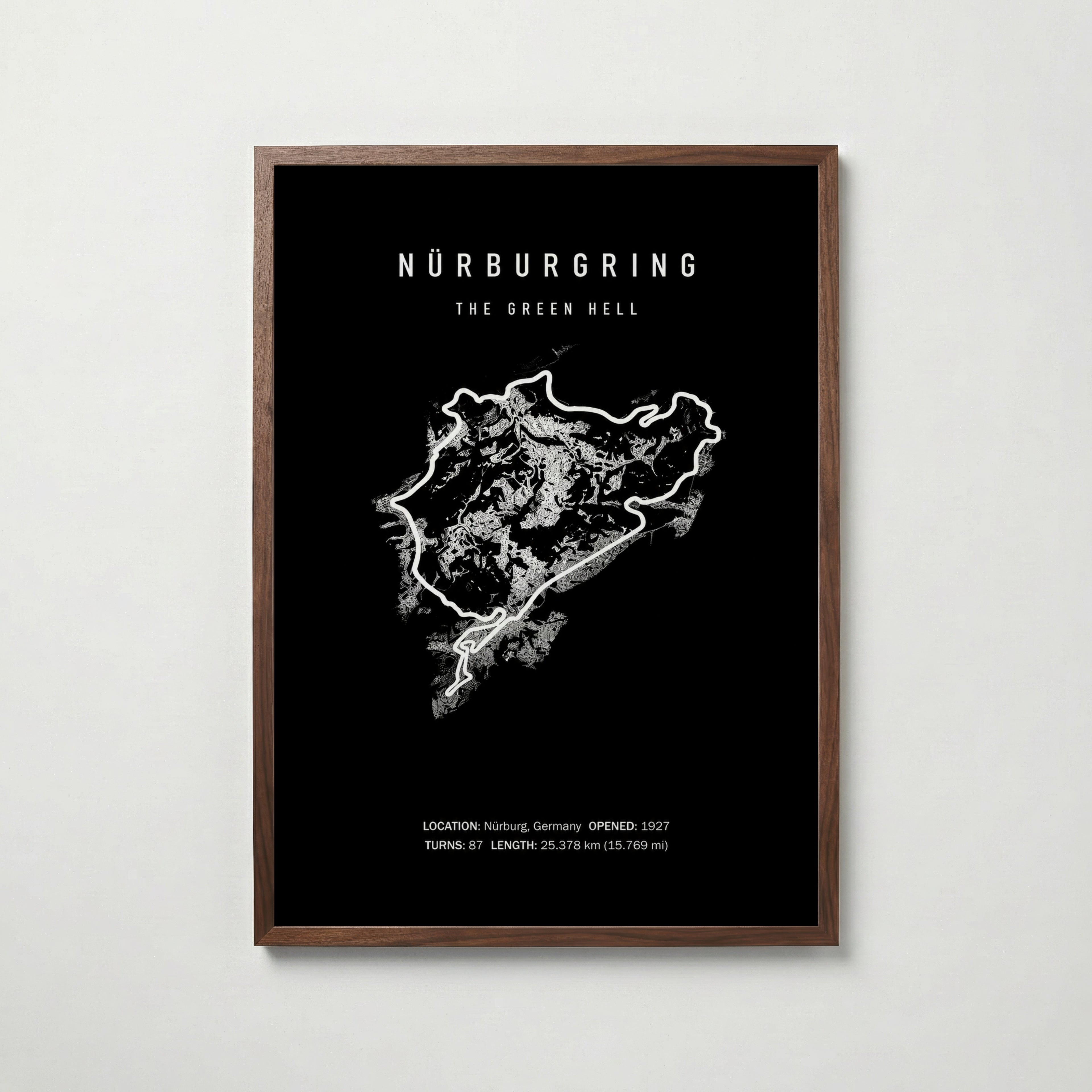 Nürburgring Poster – valnötsram