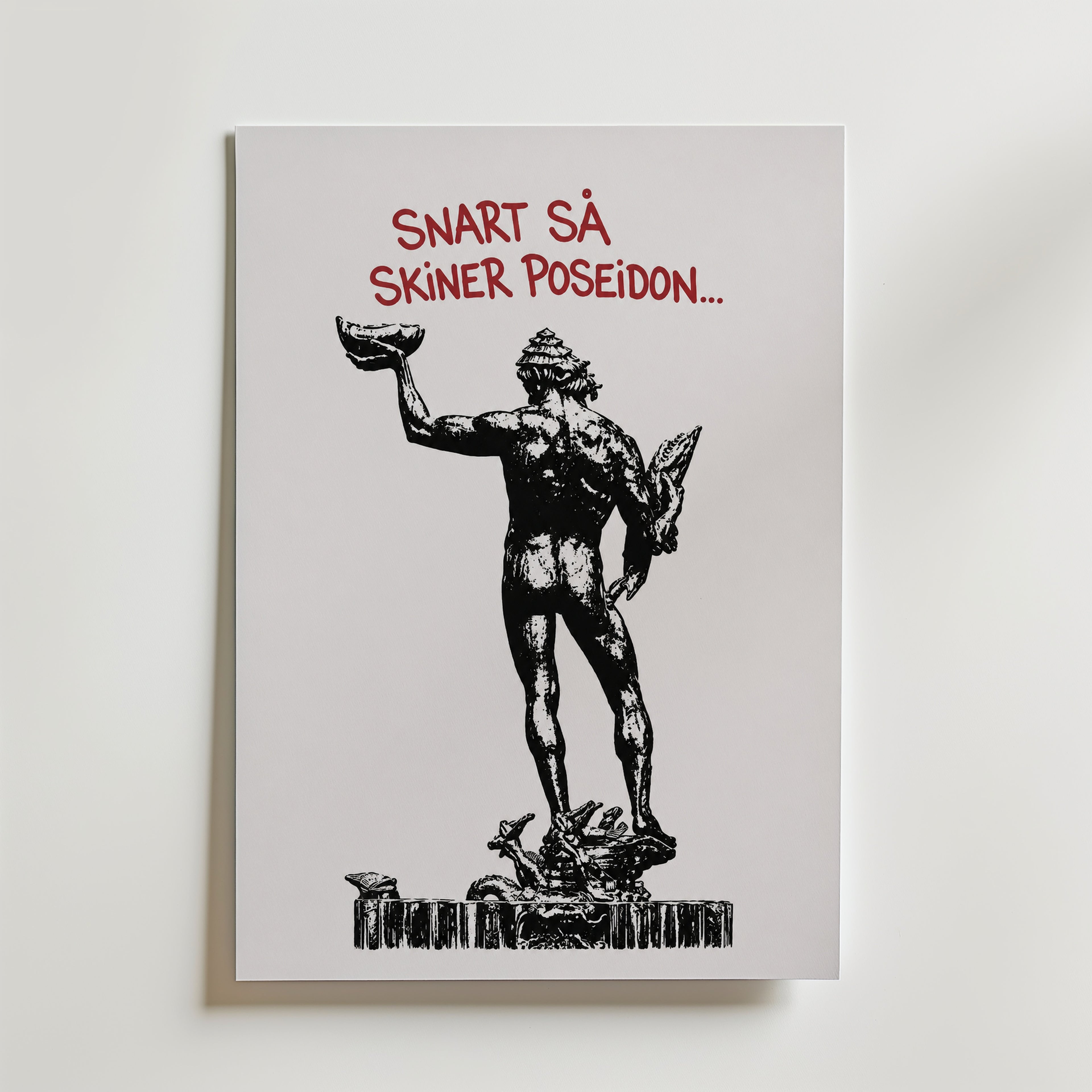 Snart Skiner Poseidon Poster – canvas utan passepartout