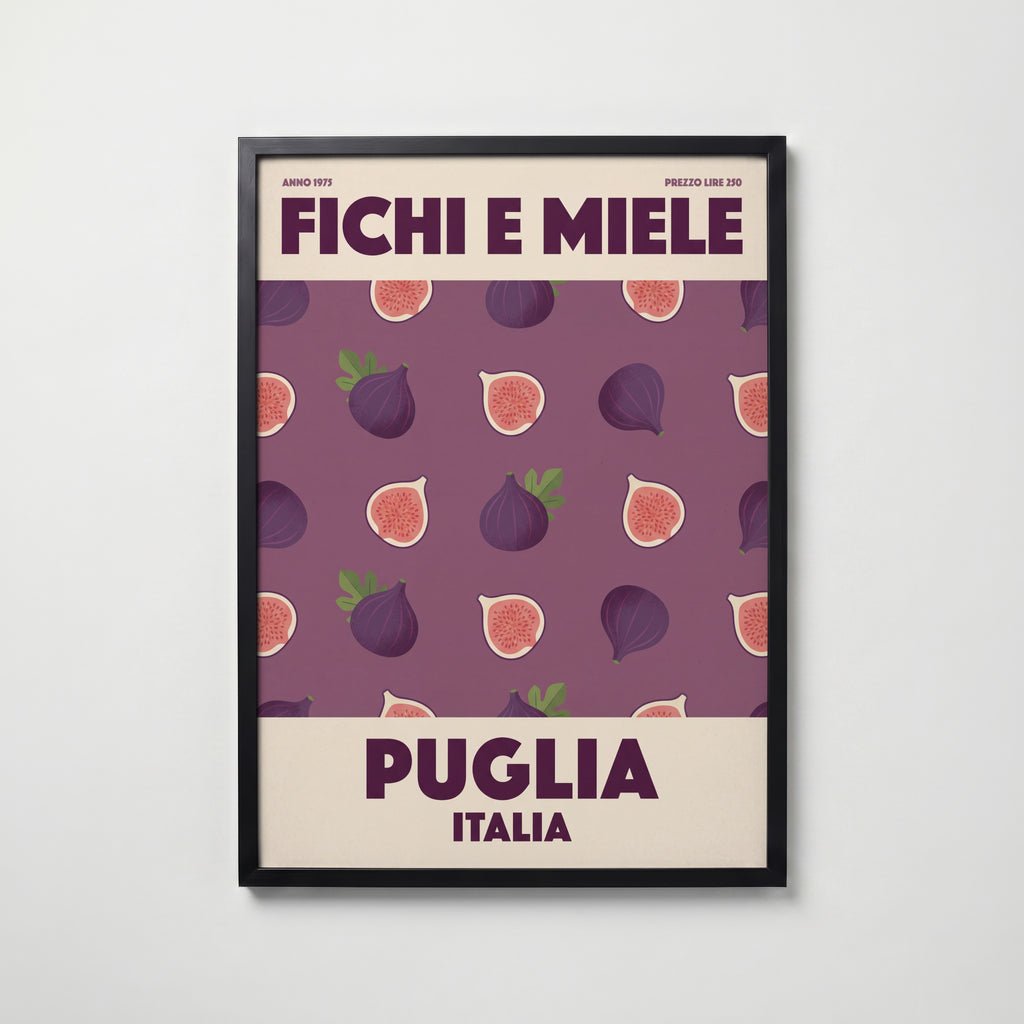 Figs and Honey Poster – svart ram