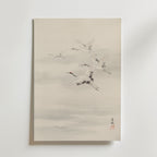 Flying Cranes Poster – canvas utan passepartout