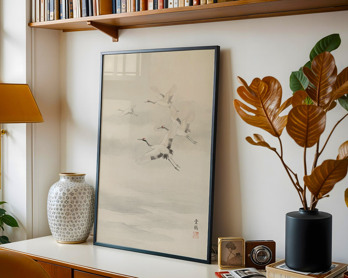 Flying Cranes Poster – i rum 1