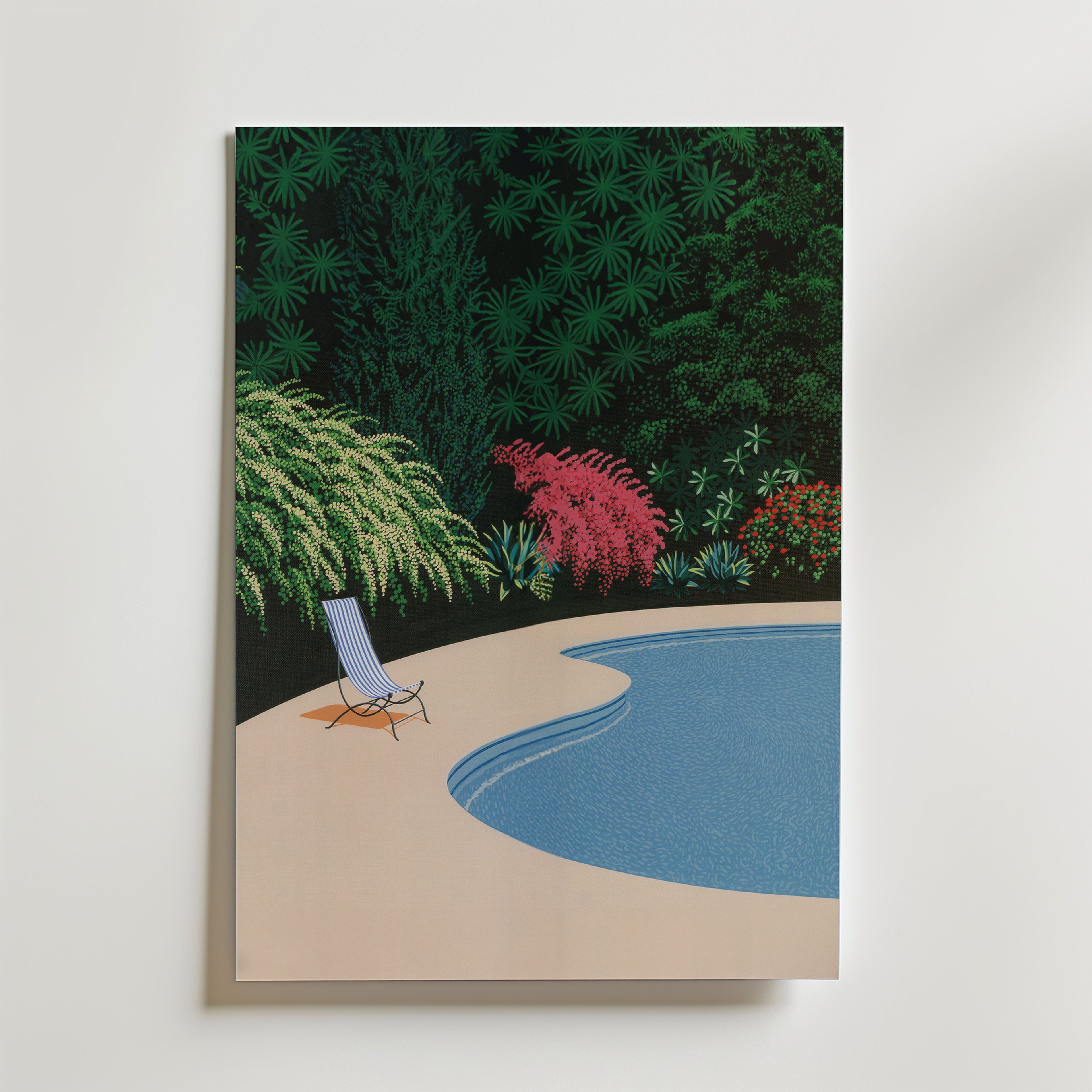 Hiroshi Nagai Garden Poolside - utan passepartout
