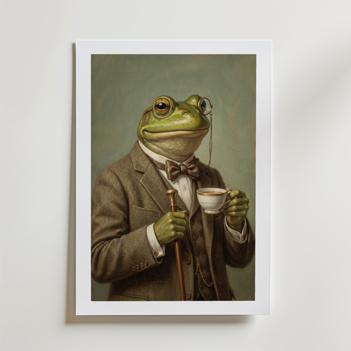 Gentleman Frog Poster – med passepartout