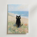 Seaside Meadow Cat – stilfullt konsttryck från Bozetto, tryckt på matt finpapper
