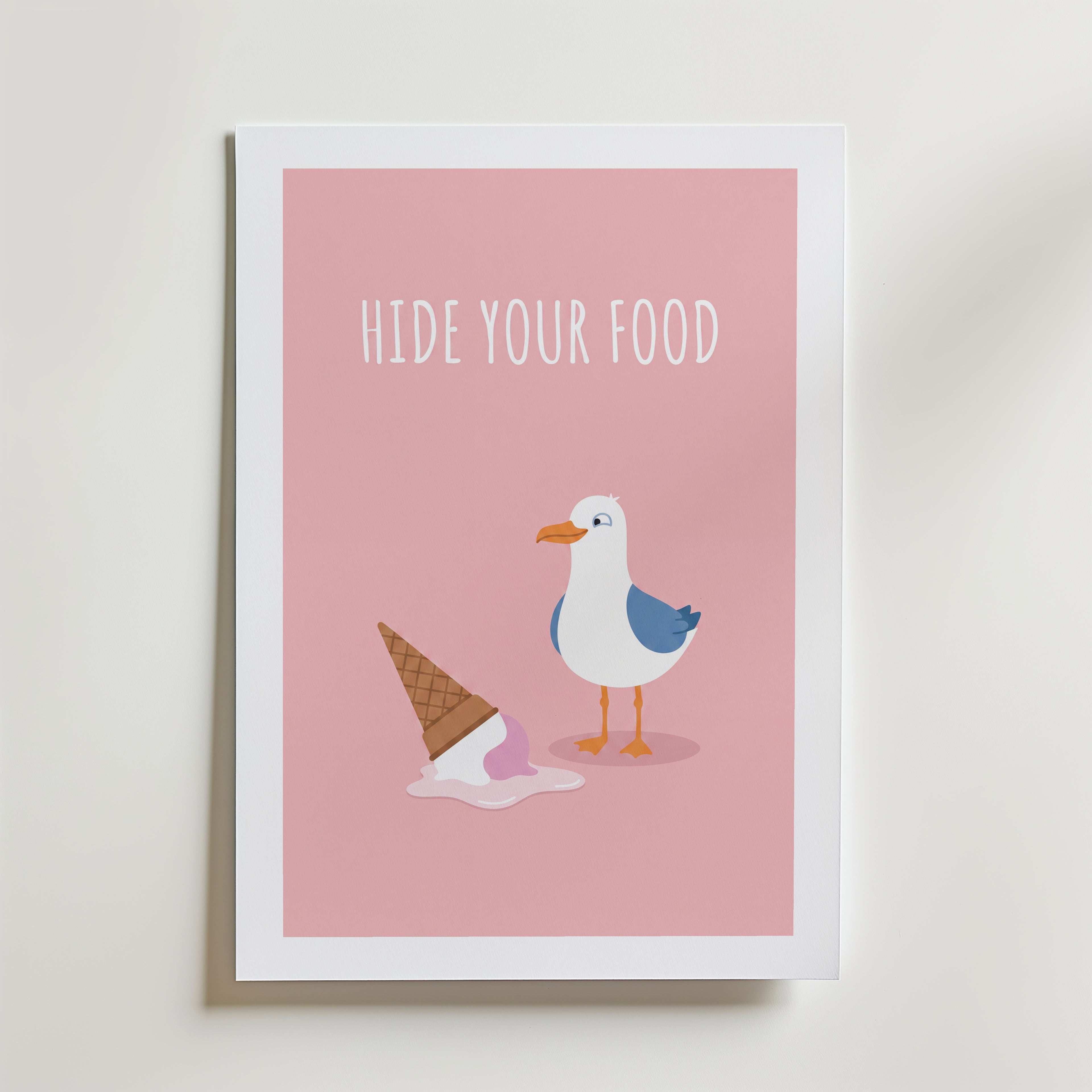 Hide Your Food Poster – med passepartout