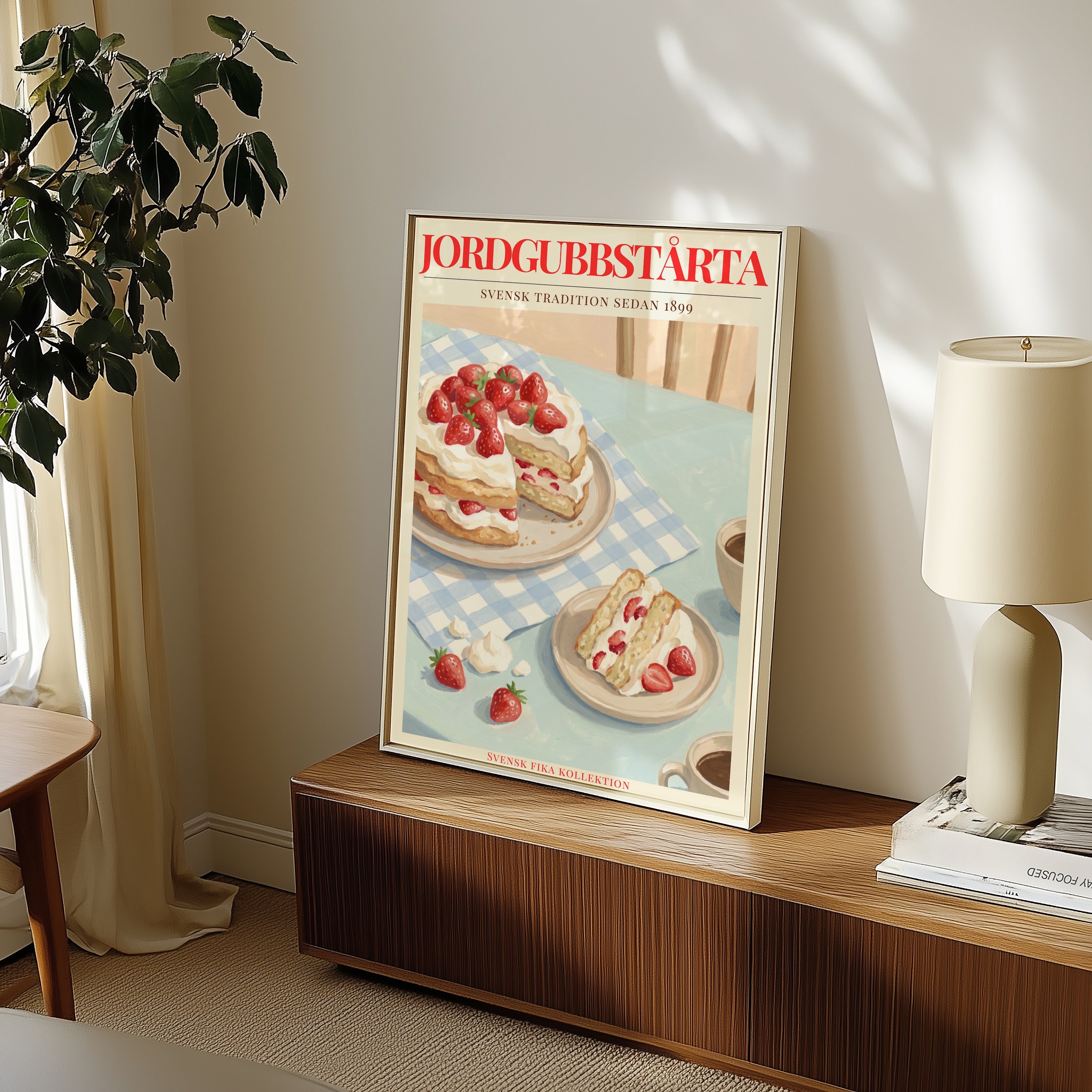 Jordgubbstårta Poster i inredning - Bozetto