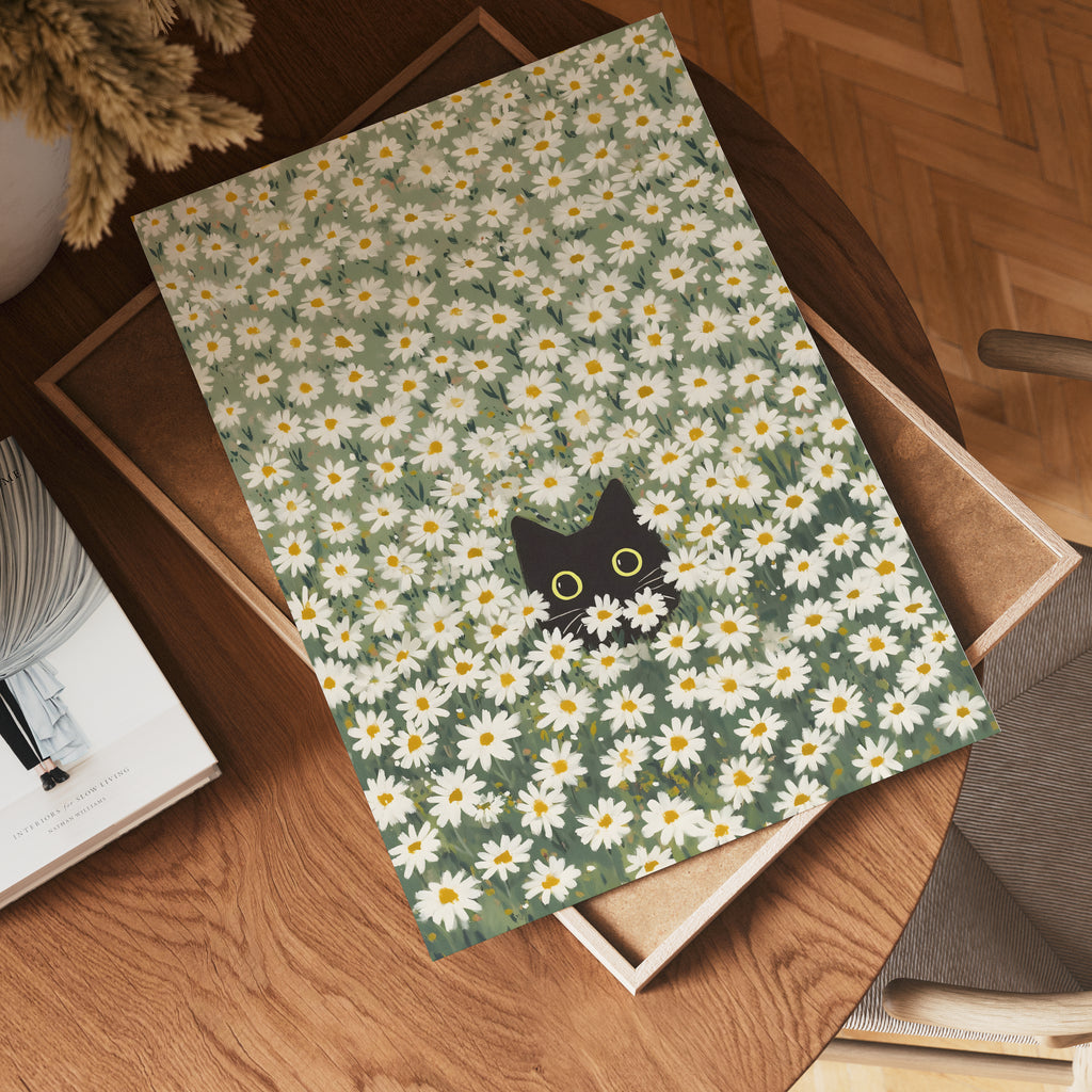 Hidden in Green Bloom Poster – poster väggdekoration