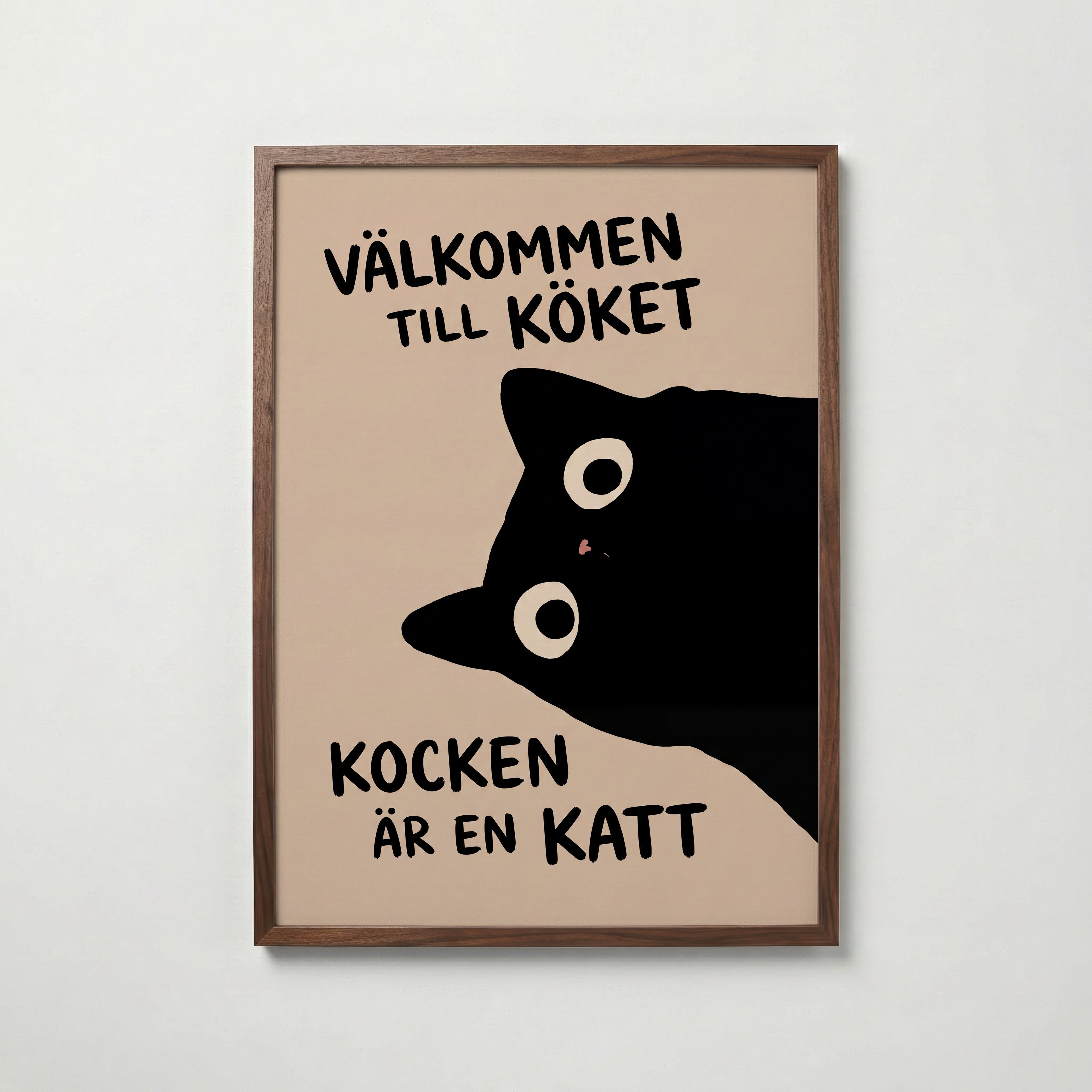 Kocken Är En Katt Poster – valnötsram
