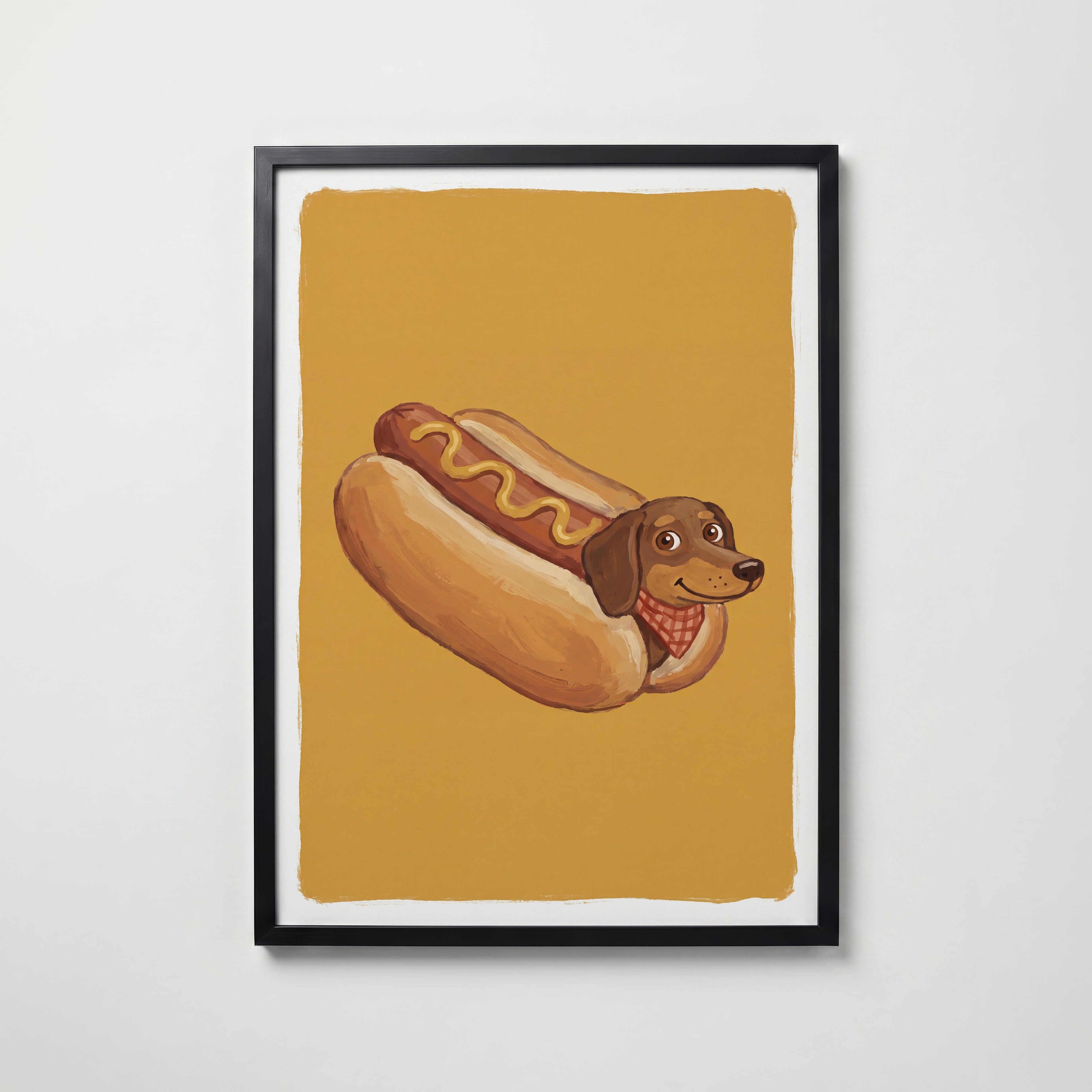 Korvhund Poster – svart ram