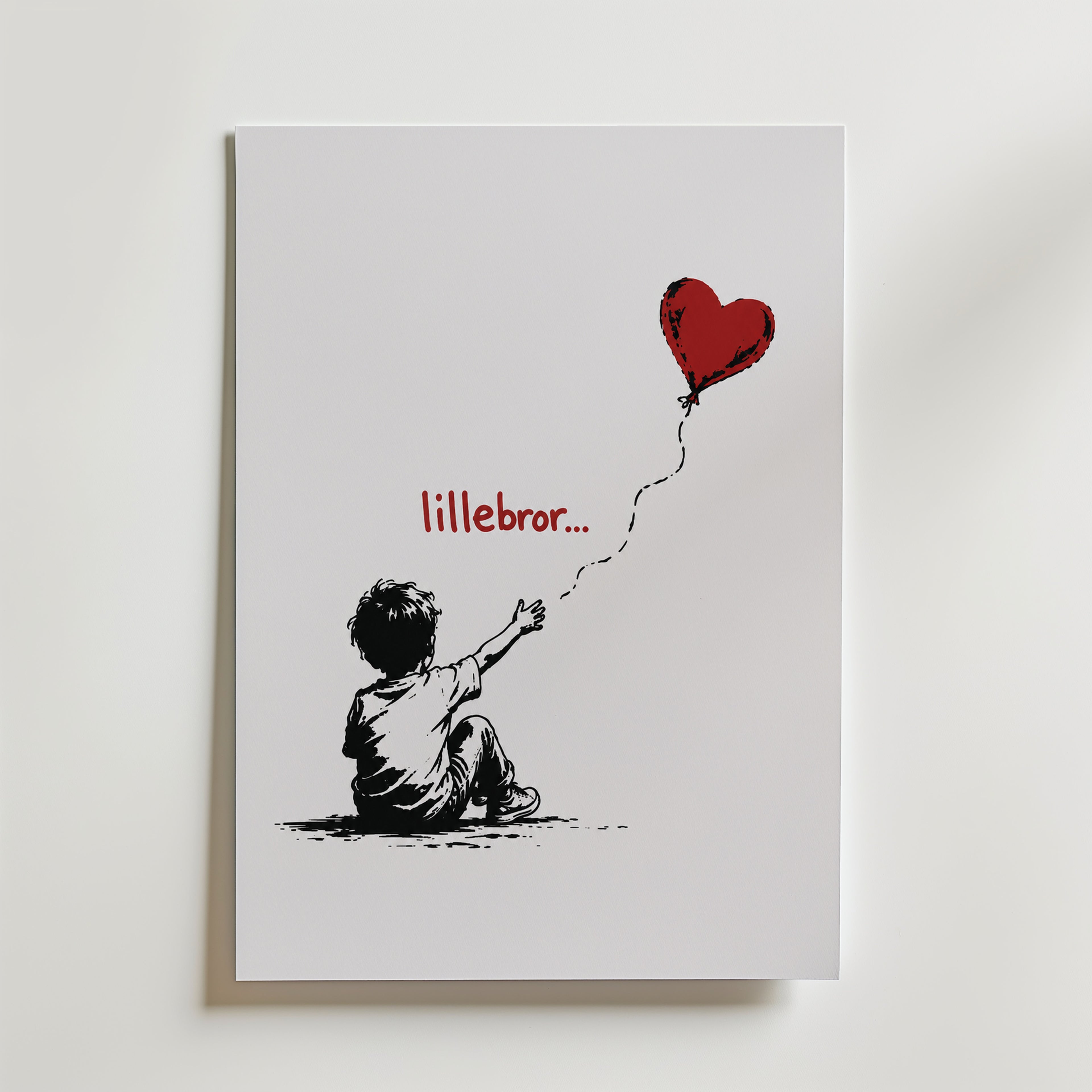 Lillebror Poster – canvas utan passepartout