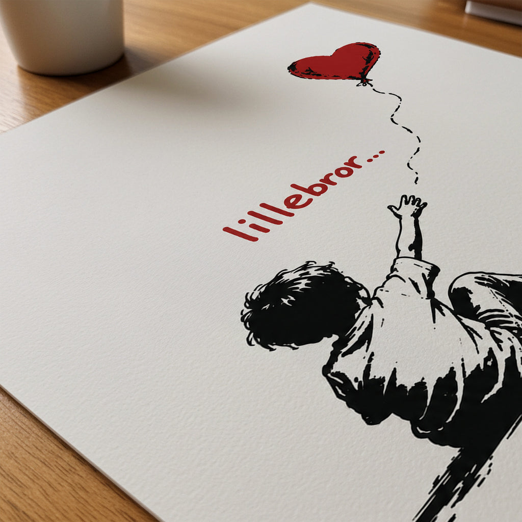 Lillebror Poster – närbild på papper